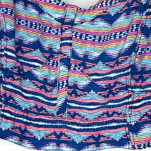 Lorimer NYC printed crop top Corset Aztec Southwest Small - Picture 3 of 4